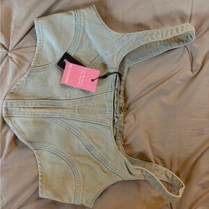 Pretty Little Thing Denim Crop Top